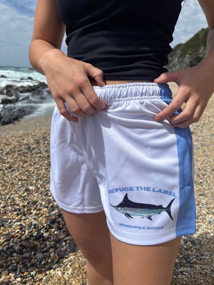 Black Marlin Footy Shorts