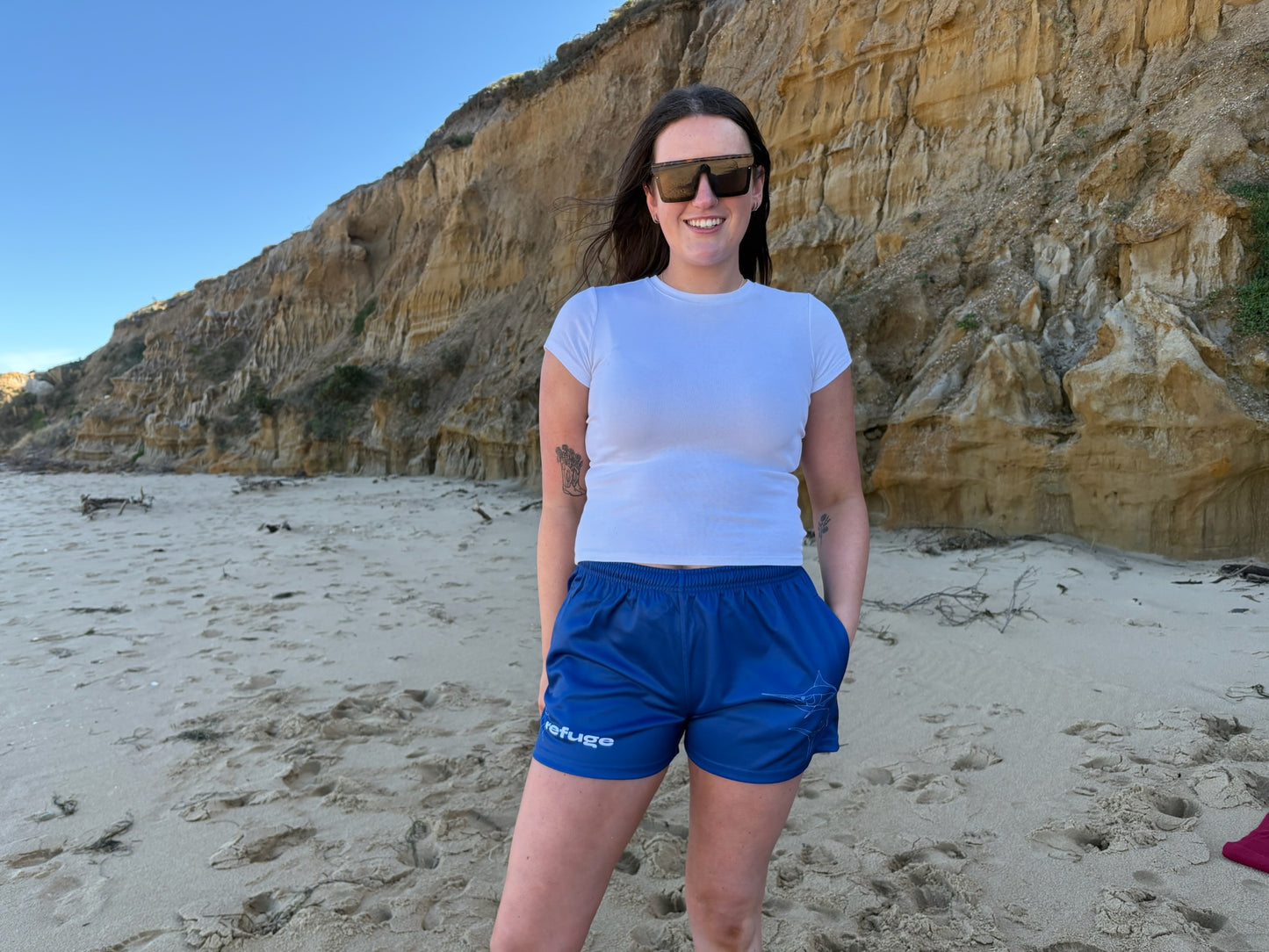 Marlin Blue Footy Shorts